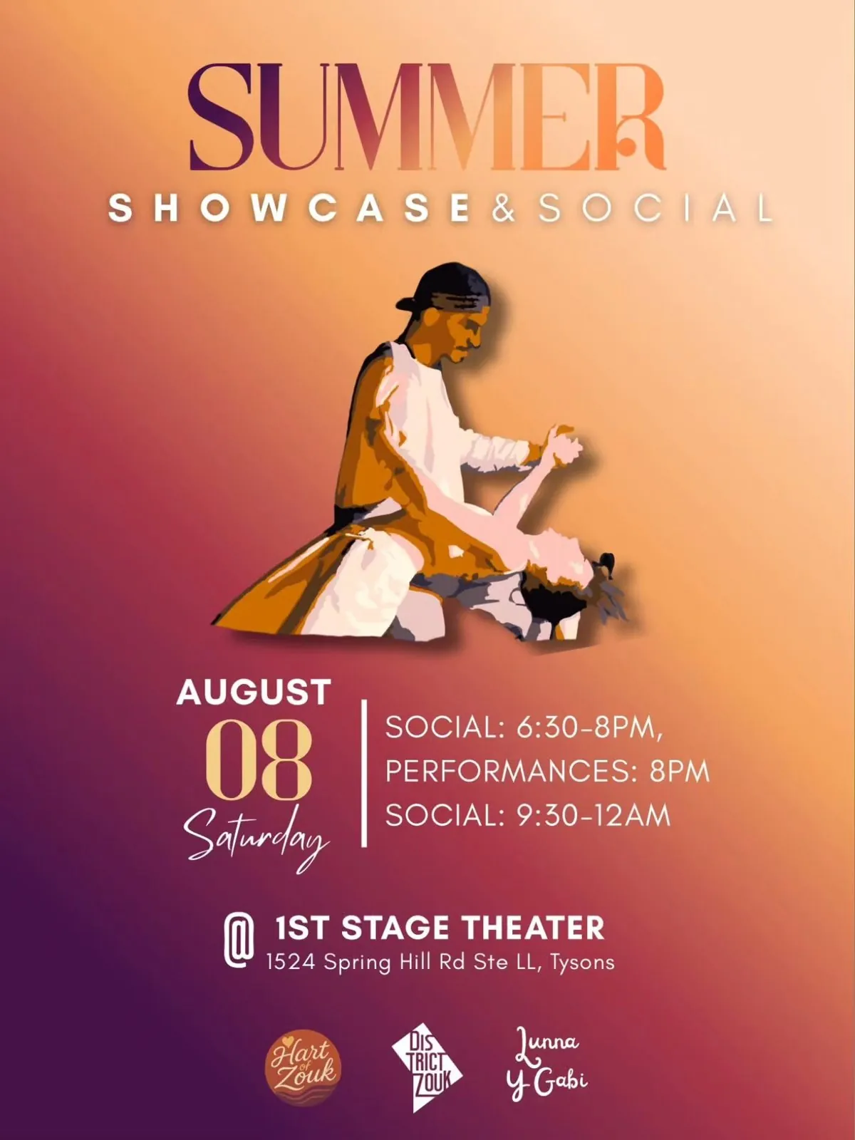 Summer Showcase & Social flyer — schedule